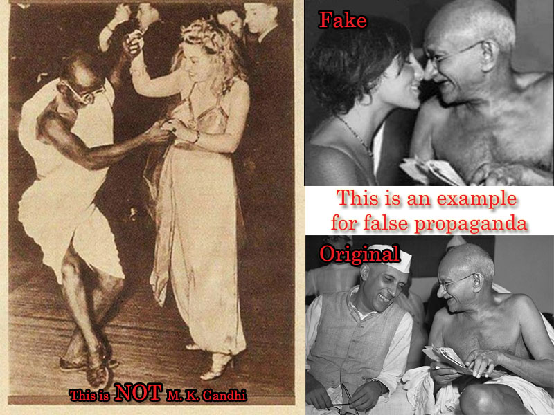 Fake News: Mahatma Gandhi dancing with a foreign woman