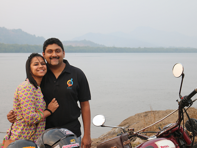 Co-Founder of  ScoutmyTrip Vinay Ranjan with wife Swati