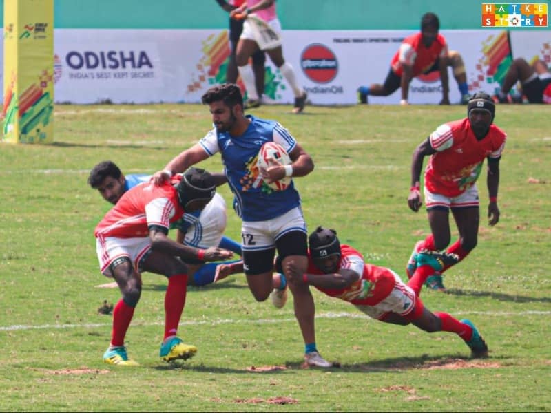 Deepak Punia in Action dusring a rugby match