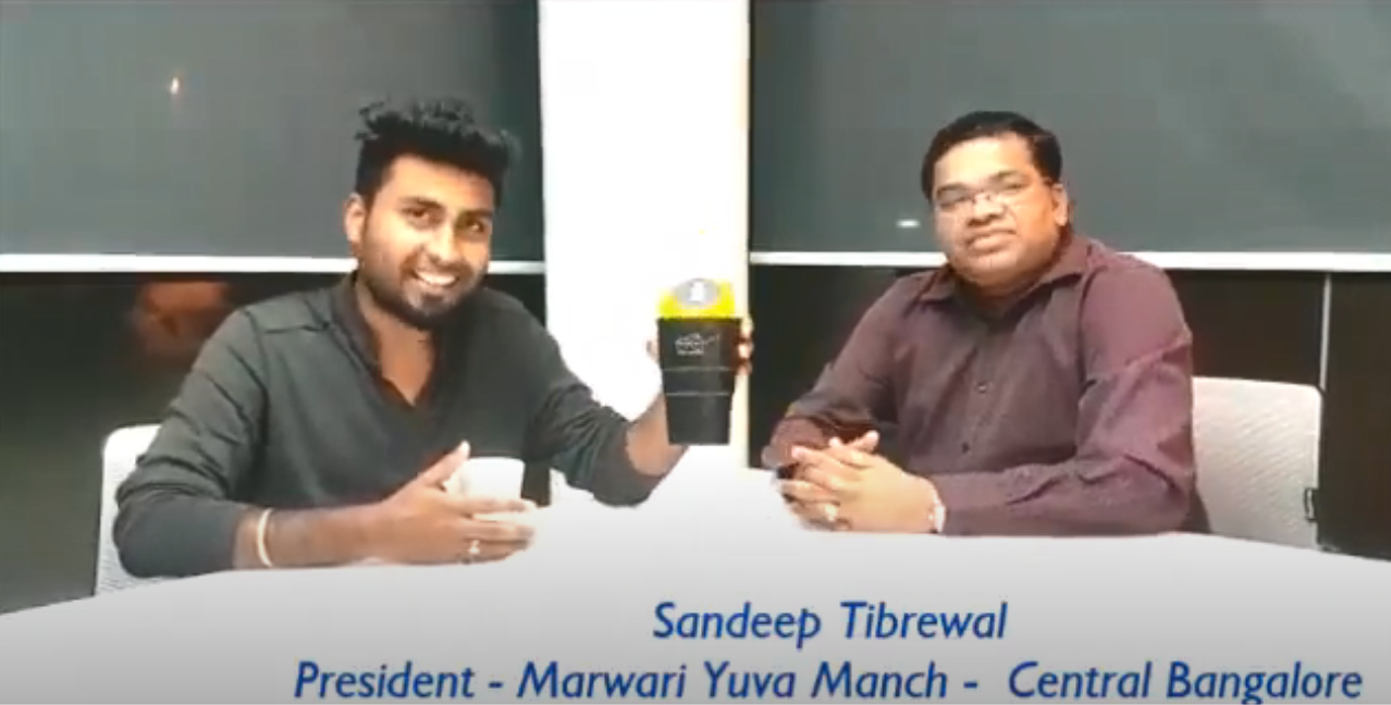 Prashant Priyadarshi with Sandeep Tibrewal - President Marwari Yuva manch