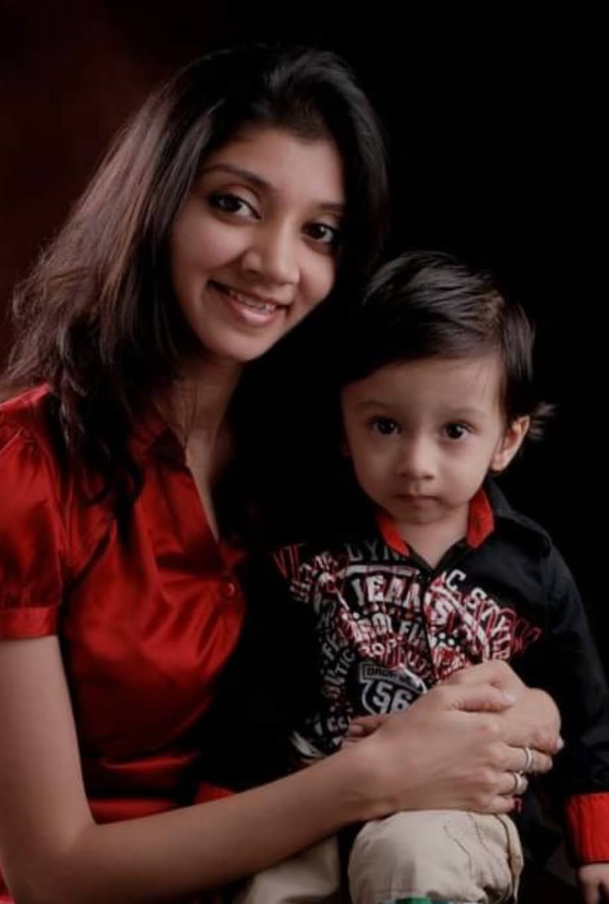 Hima Bindu with her son