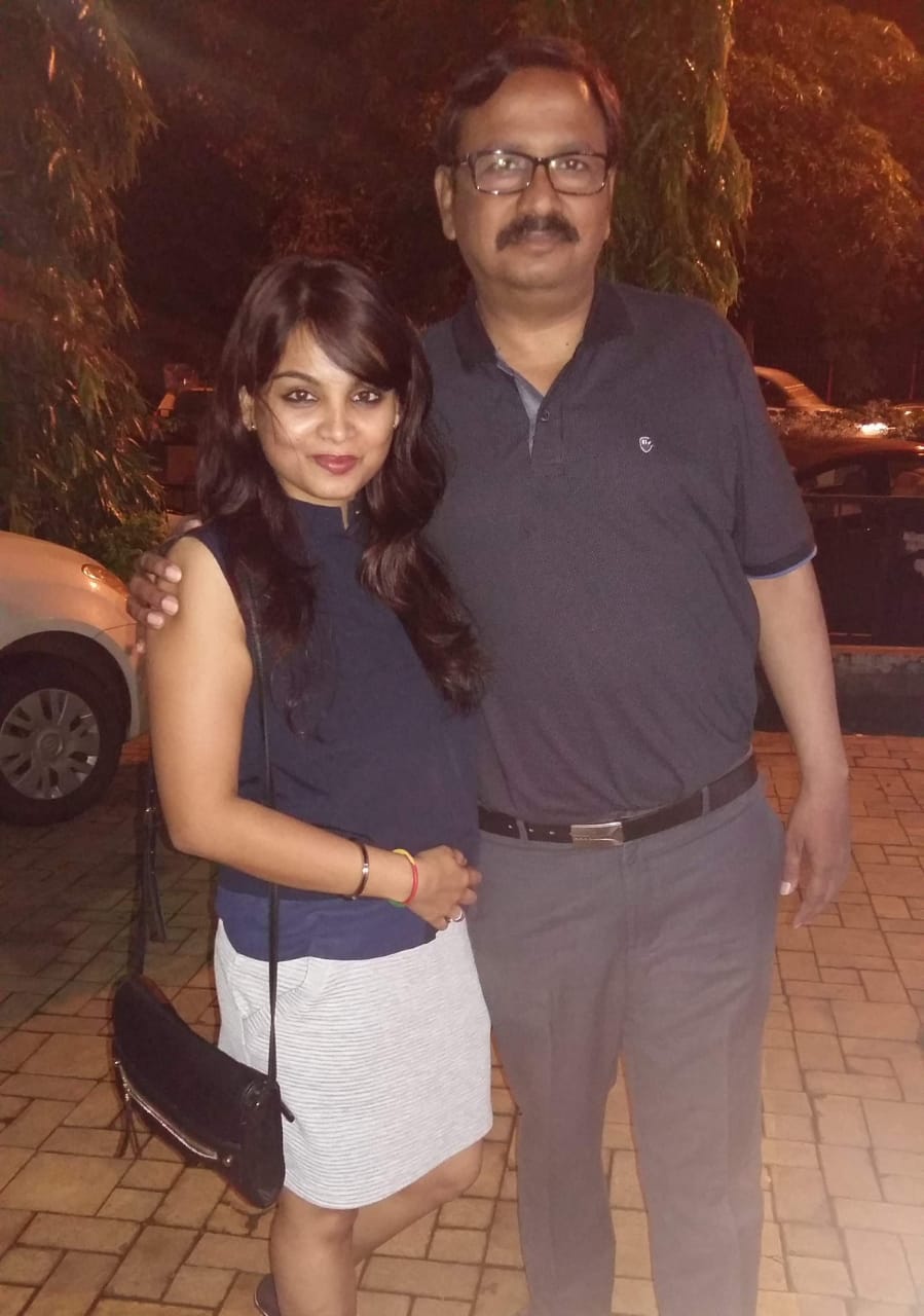 Shraddha Upadhyay with her father