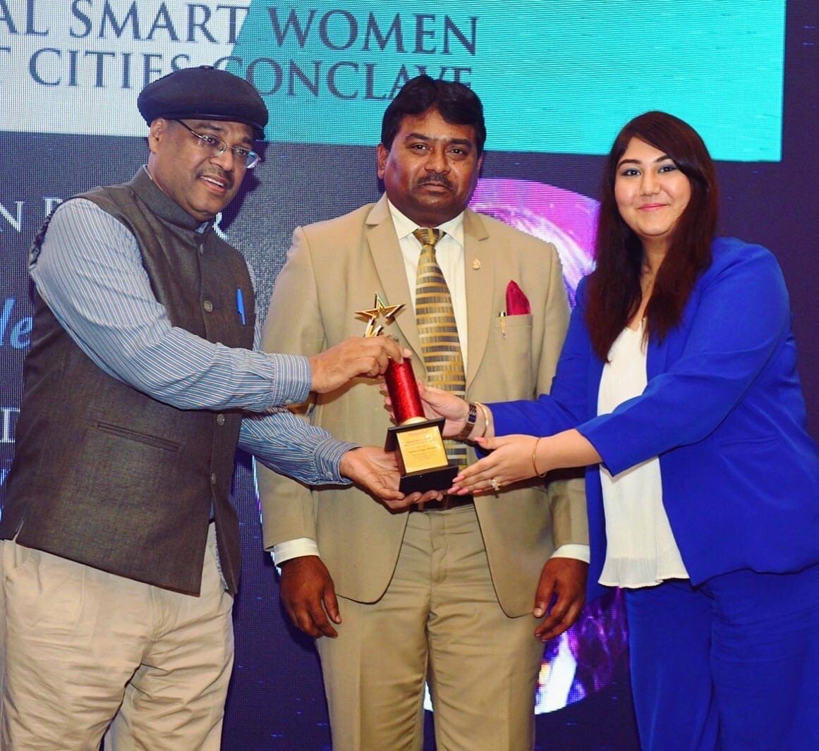 Sahiba Singh Dhupar being recognized as Smart Women