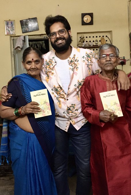 With his parents