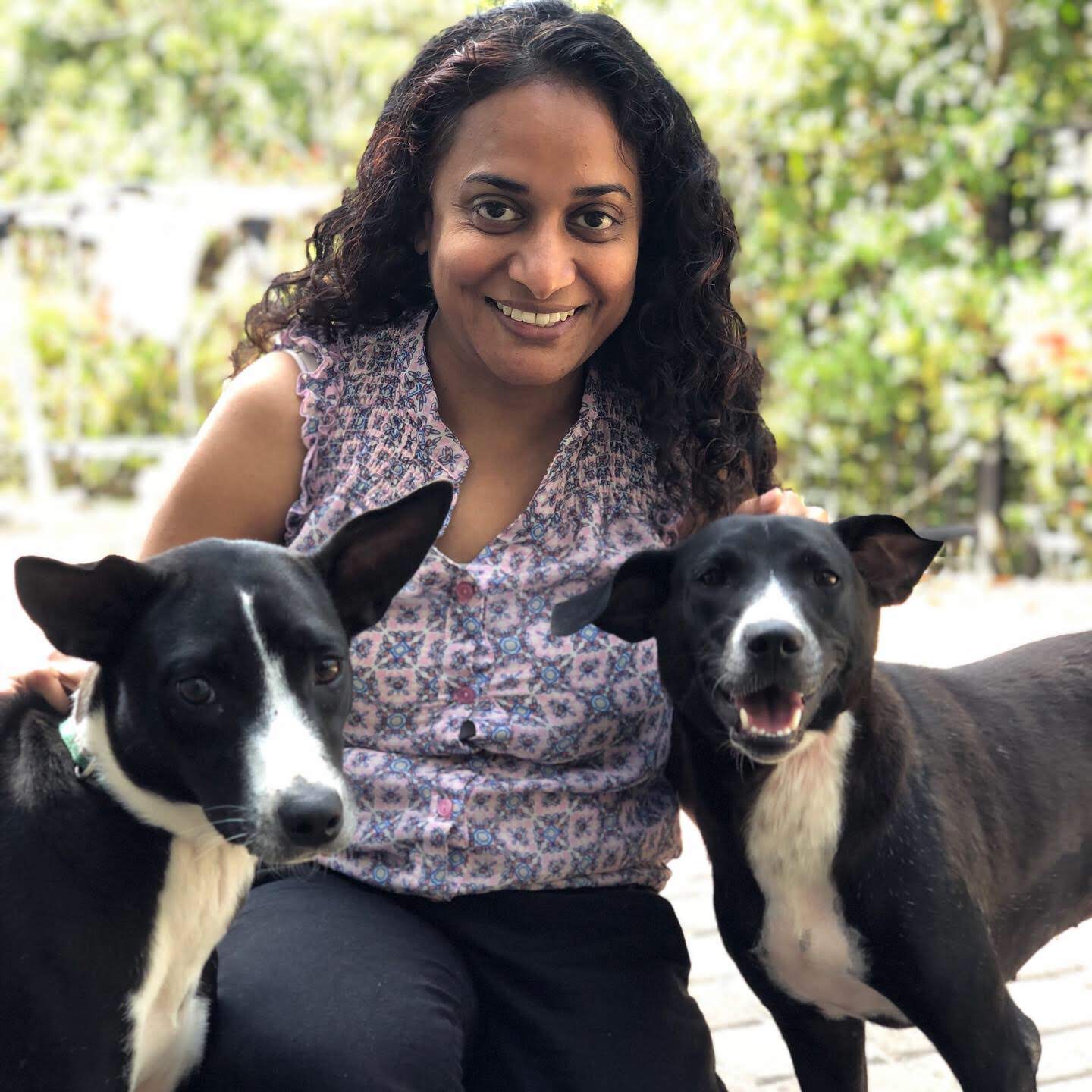 Ujwala Chintala's with her Dogs