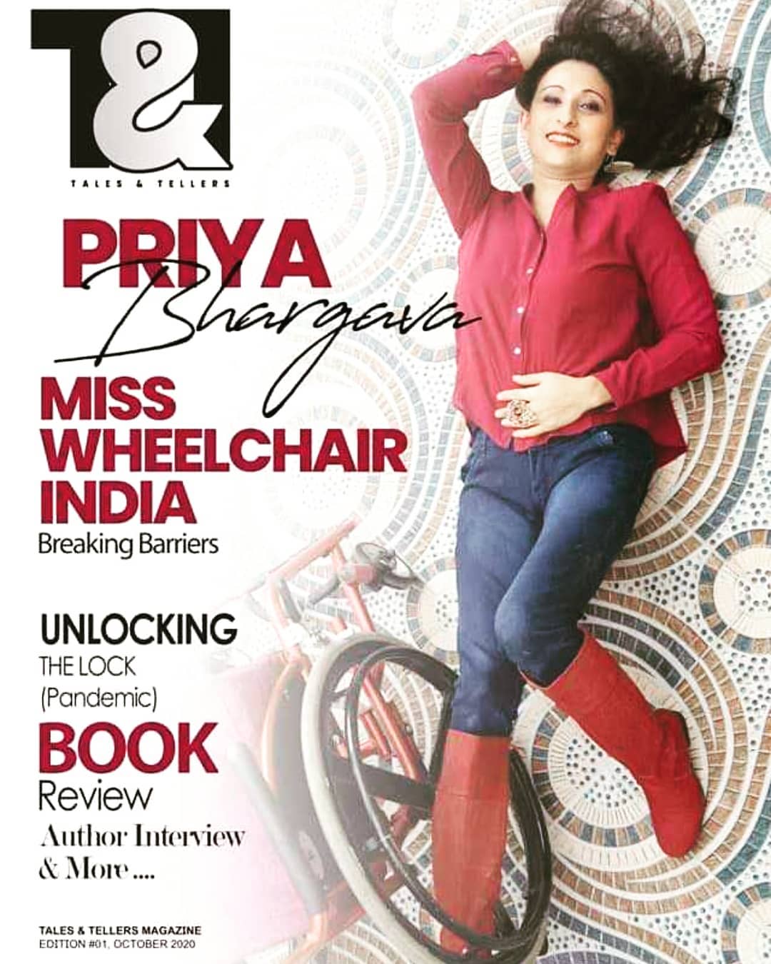 Miss India Wheelchair Priya Bhargava on Magzine Cover