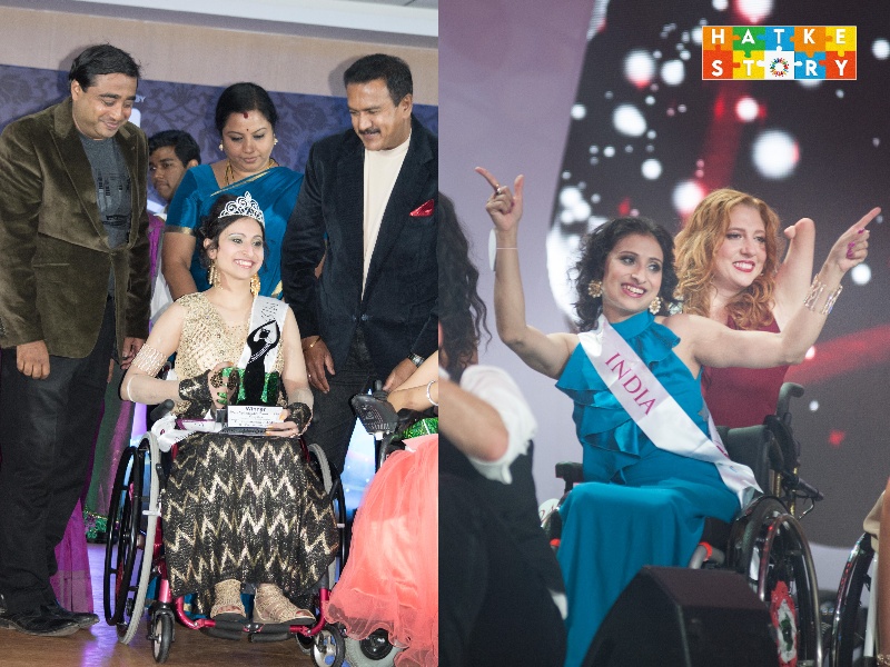Miss India Wheelchair Priya Bhargava after winning the Crown