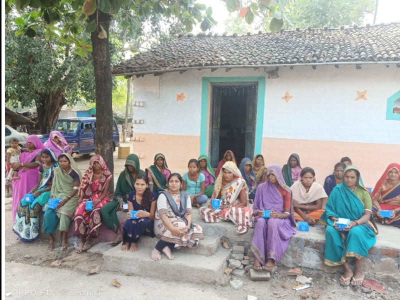 Seema Khandale with village women