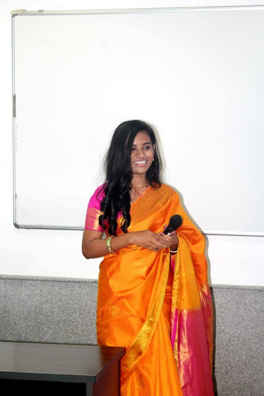 Lavanya Gudelli at a presentation