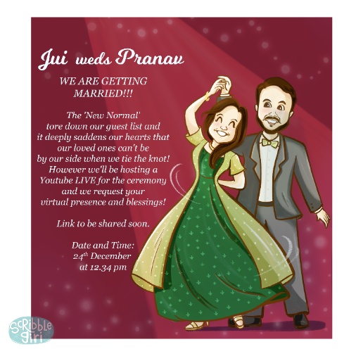 Jui Pranav wedding by scribble girl