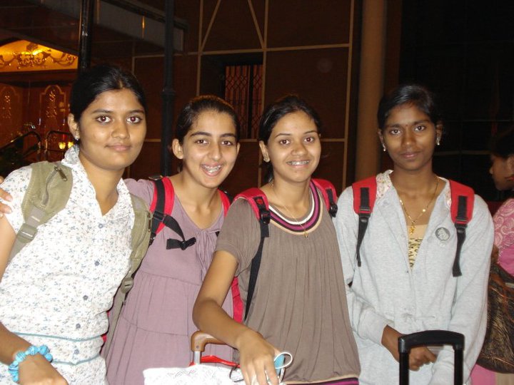 Madhu Priya with her friends