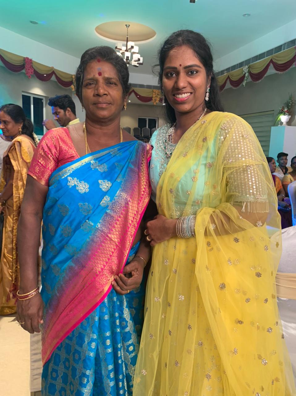 Madhu Priya with mother