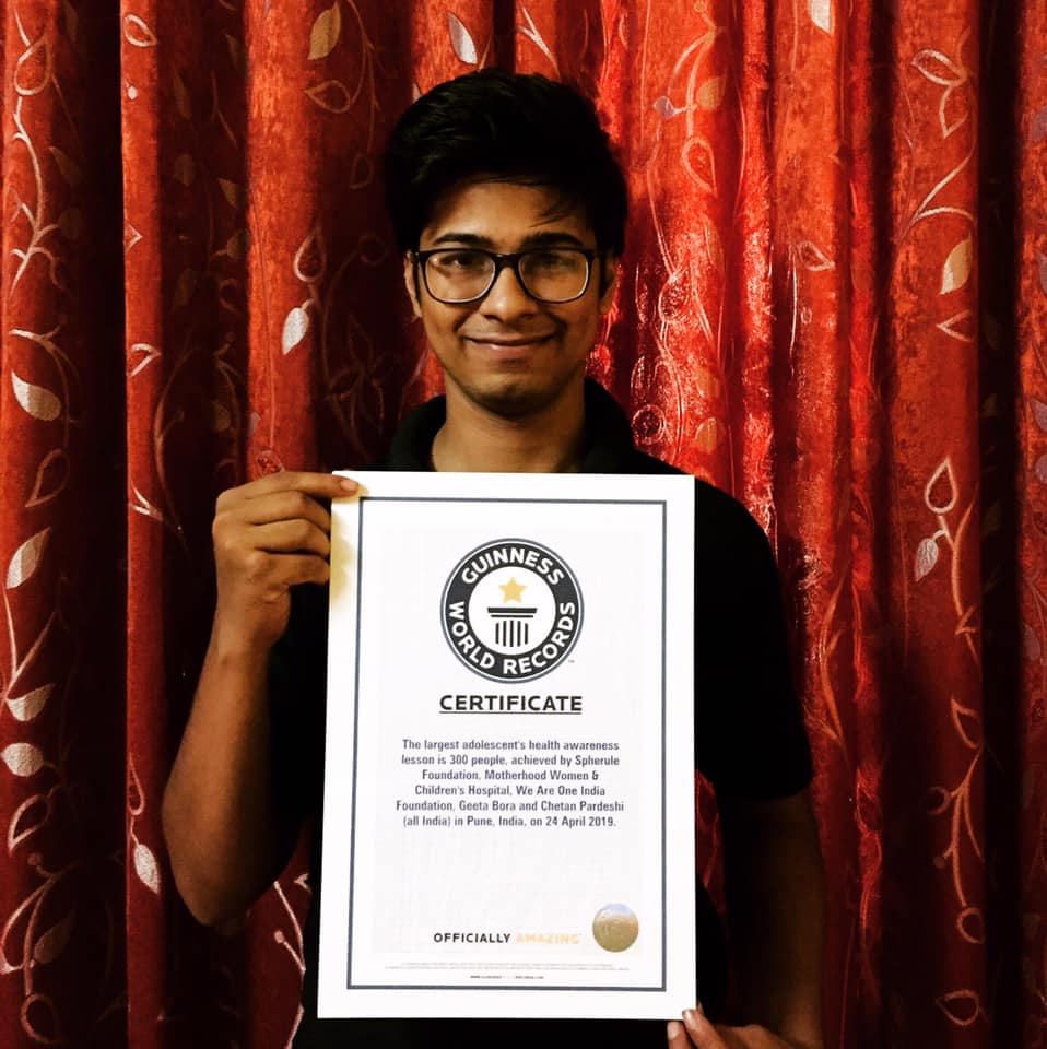 Chetan Pardeshi with Guinness World Record